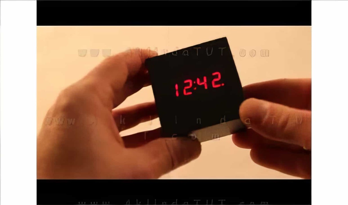 Küp Led Saat - Cube Alarm Led Clock - 4
