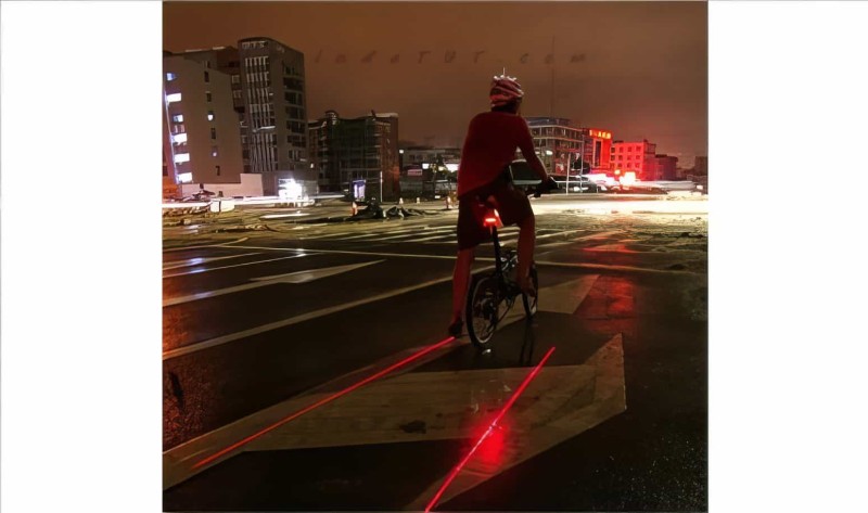 Lazer Güvenlik Şeritli Bisiklet Stop Lambası - 1