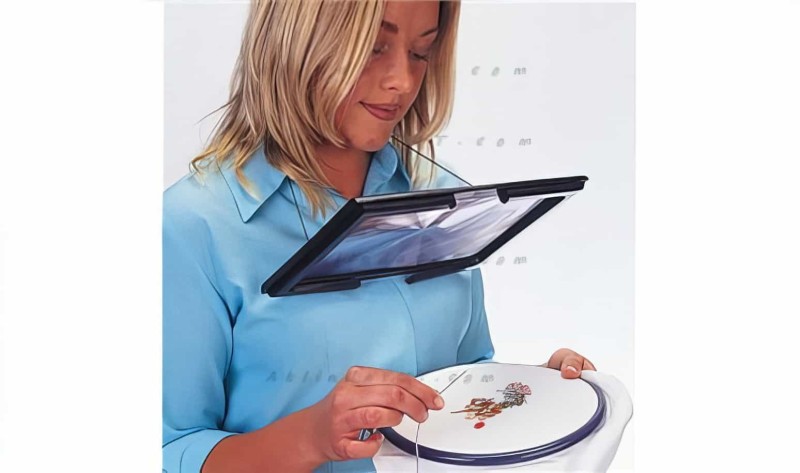 Led Işıklı Boyun Askılı Büyüteç - Hands Free Magnifier - 2
