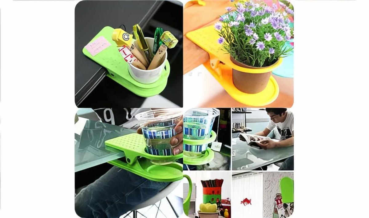 Masa Kenarı Bardak Tutucu Drink Clip Cup Holder Kıskaçlı - 3