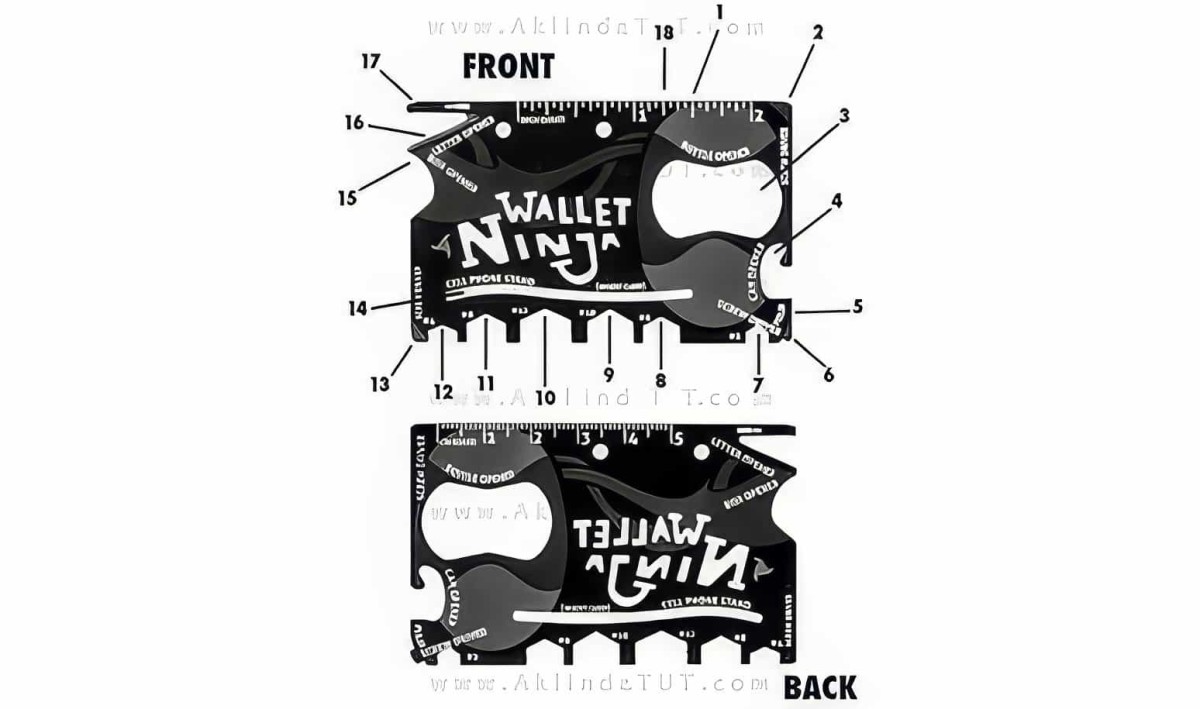 Ninja Çakı - Ninja Wallet 18 İn 1 Multi Tool Kit - 3