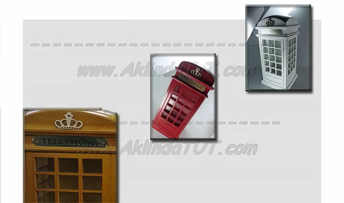 Nostaljik Telefon Kulübesi Kumbara (ingiliz Tipi) - 4