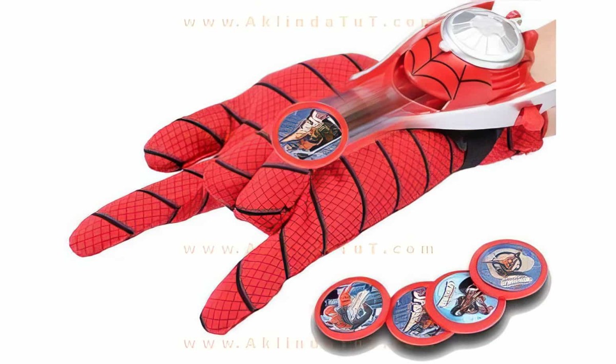 Örümcek Adam Spiderman Disk Atan Aksiyon Eldiven + 4 Adet Disk - 2