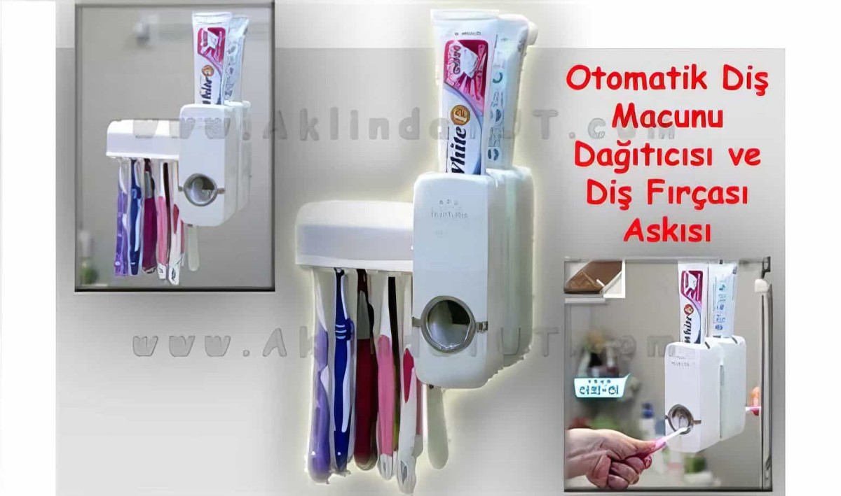 Pratik Diş Macunu Sıkma Aleti Ve Diş Fırçası Asacağı - 1