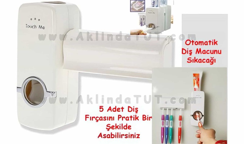 Pratik Diş Macunu Sıkma Aleti Ve Diş Fırçası Asacağı - 6