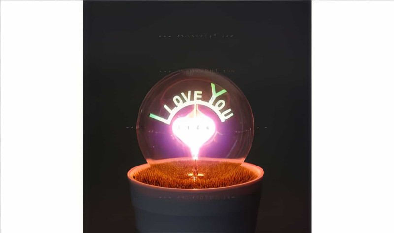Romantik Aşk Saksı Gece Lambası Kalp- I Love You Lamp - 1