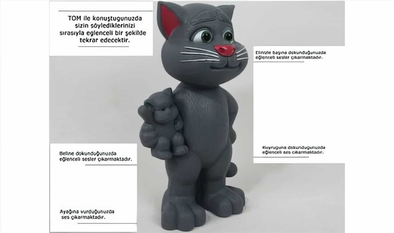 Ses Taklit Eden, Konuşan Kedi Oyuncağı Talking Tom Cat - 3