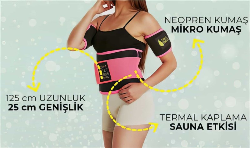 Sweet Sweat Waist Trimmer Termal Sauna Terleme Göbek Korsesi Bel Inceltme Zayıflama Yağ Yakma Spor Kemeri - 4