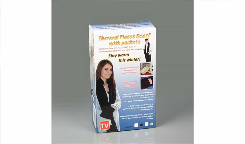 Termal Cepli Polar Atkı Thermal Fleece Scarf With Pockets - 4