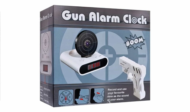 Uzaktan Tabancalı Alarm Saat Lcd Ekran Gun Alarm Clock - 1