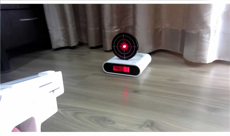 Uzaktan Tabancalı Alarm Saat Lcd Ekran Gun Alarm Clock - 5