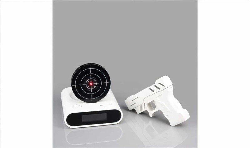 Uzaktan Tabancalı Alarm Saat Lcd Ekran Gun Alarm Clock - 6