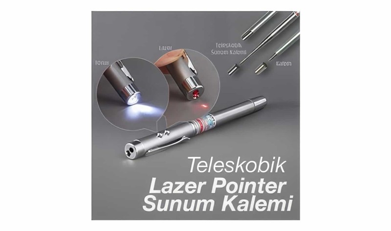 Uzayabilen Lazer Pointer Sunum Kalemi Teleskopik Lazer Kalem - 1