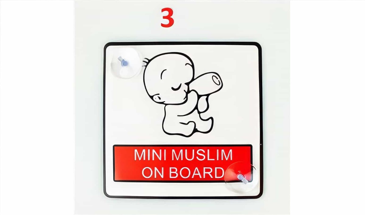 Vantuzlu Araç Cam Uyarı Stickerları - 4