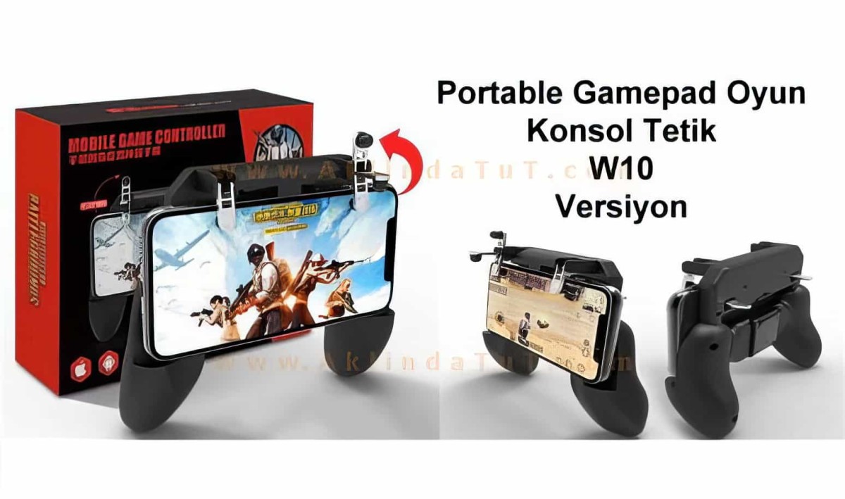 W10 Pubg Gamepad Joystick Mekanik Mobil Oyun Konsolu Ateşleyici Tetik - 4