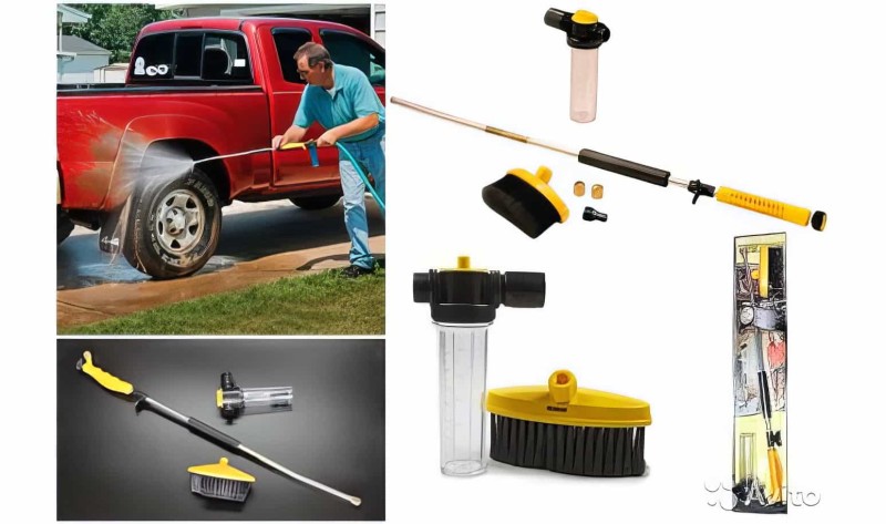 Water Zoom Deterjan Fırçalı Hazneli Basınçlı Yıkama Tabancası - 3