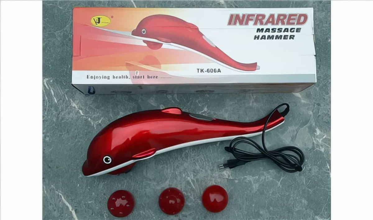 Yunus Model Titreşimli İnfrared Elektronik Masaj Aleti Boyun Bel Sırt  Dolphin İnfrared Massager Tk-606a  30watt - 2